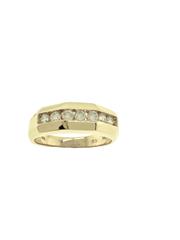 Gent's Diamond Fashion Ring 7 Diamonds .47 Carat T.W. 14K Yellow Gold 6.1g